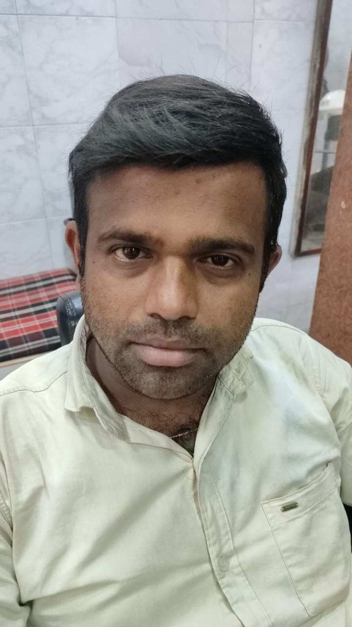 Styled hair example